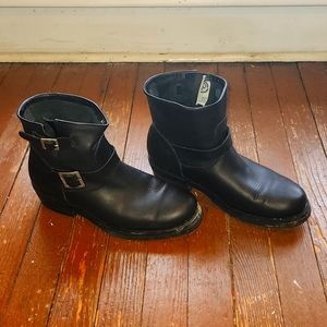 Grinders Charger black buckle boot size 9 (EU 43)